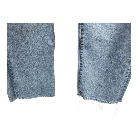 Levi Wedgie Straight Ankle Jeans Sz 28 Frayed Hem Distressed - Picture 6 of 9